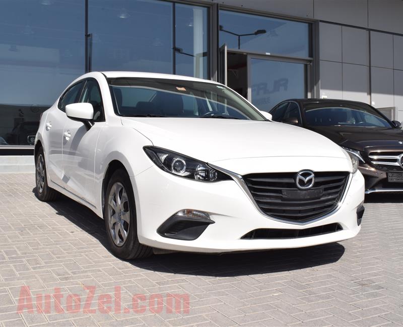 MAZDA A3- 2016- WHITE- 79 000 KM- GCC SPECS