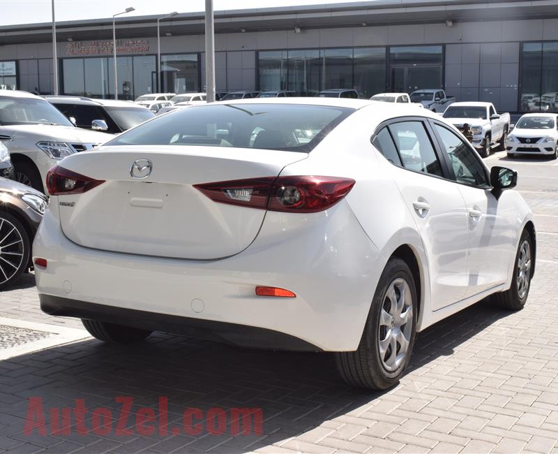 MAZDA A3- 2016- WHITE- 79 000 KM- GCC SPECS