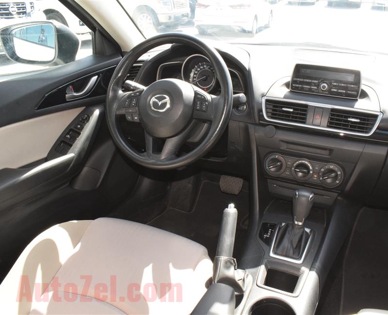 MAZDA A3- 2016- WHITE- 79 000 KM- GCC SPECS