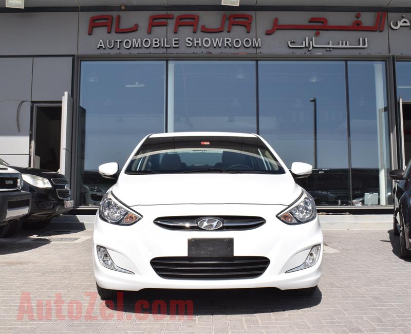 HYUNDAI ACCENT 1.6- 2017- WHITE- 97 000 KM- GCC SPECS