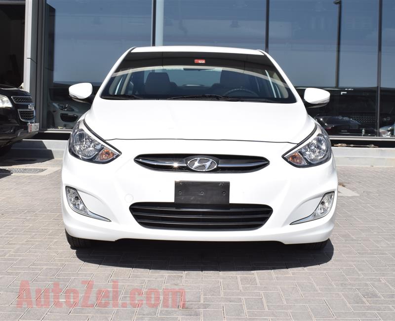 HYUNDAI ACCENT 1.6- 2017- WHITE- 97 000 KM- GCC SPECS