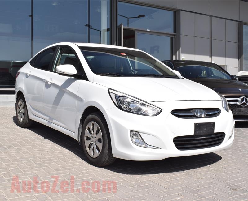 HYUNDAI ACCENT 1.6- 2017- WHITE- 97 000 KM- GCC SPECS