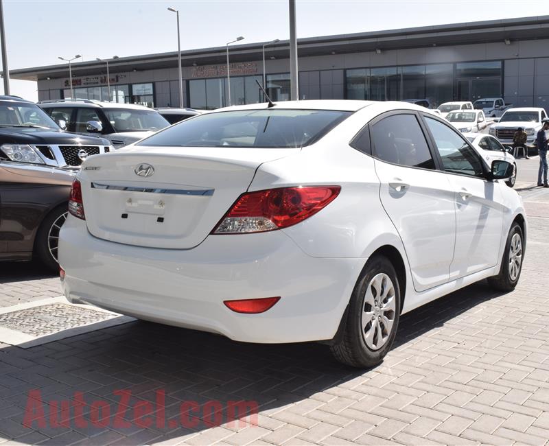 HYUNDAI ACCENT 1.6- 2017- WHITE- 97 000 KM- GCC SPECS