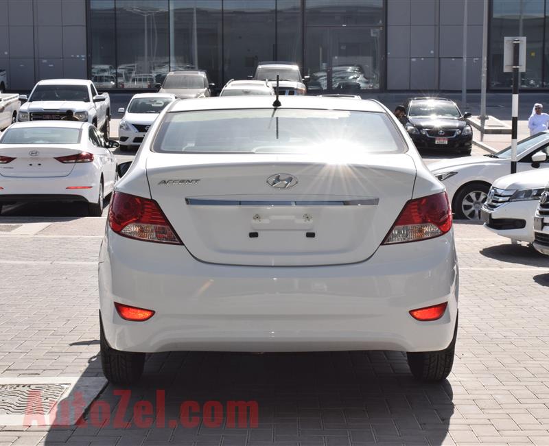 HYUNDAI ACCENT 1.6- 2017- WHITE- 97 000 KM- GCC SPECS