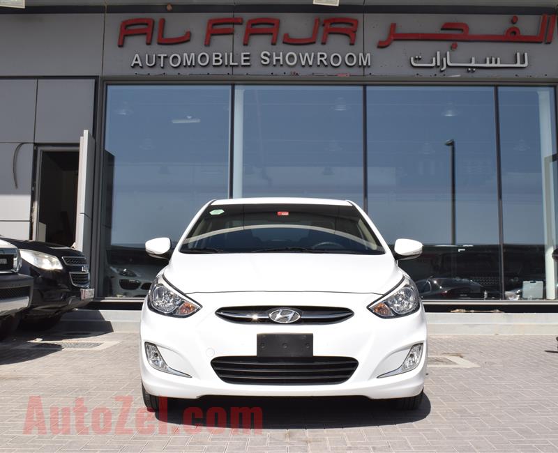 HYUNDAI ACCENT- 2017- WHITE- 57 000 KM- GCC SPECS