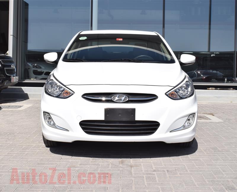 HYUNDAI ACCENT- 2017- WHITE- 57 000 KM- GCC SPECS