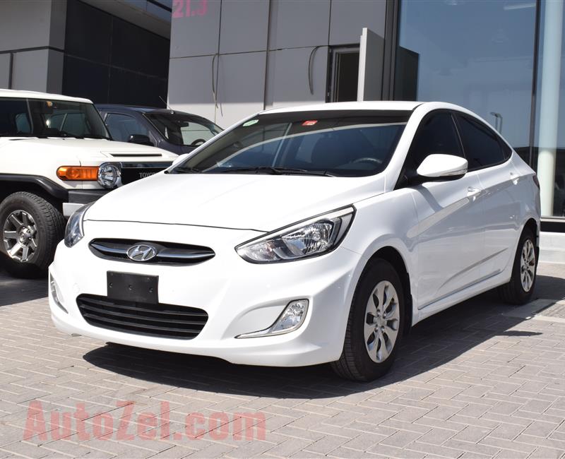 HYUNDAI ACCENT- 2017- WHITE- 57 000 KM- GCC SPECS