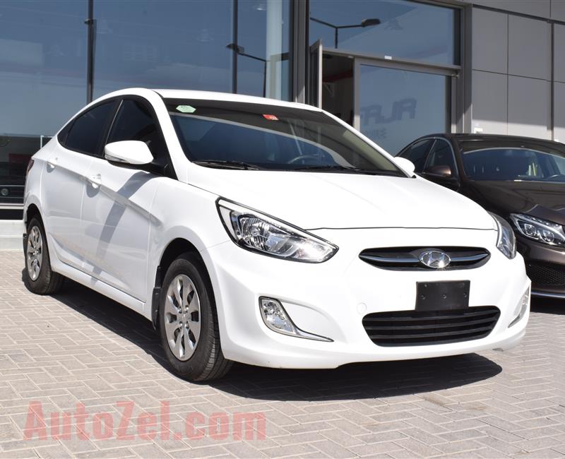 HYUNDAI ACCENT- 2017- WHITE- 57 000 KM- GCC SPECS