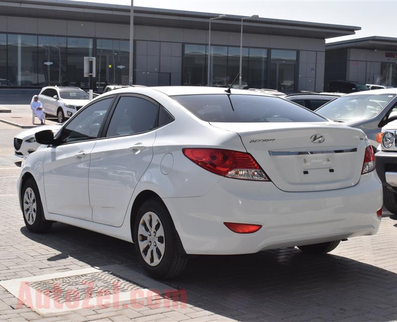 HYUNDAI ACCENT- 2017- WHITE- 57 000 KM- GCC SPECS