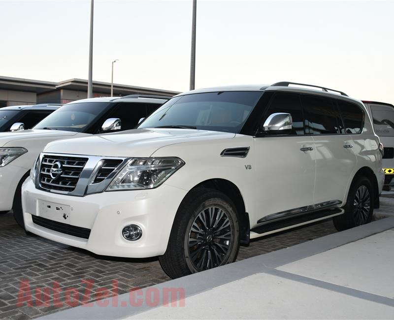 NISSAN PATROL TITAINUM MODEL 2017 - WHITE - 156,000 KM - V8 - GCC 