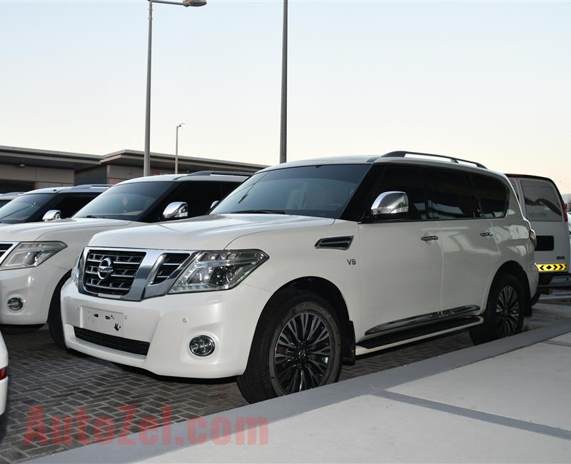 NISSAN PATROL TITAINUM MODEL 2017 - WHITE - 156,000 KM - V8 - GCC 