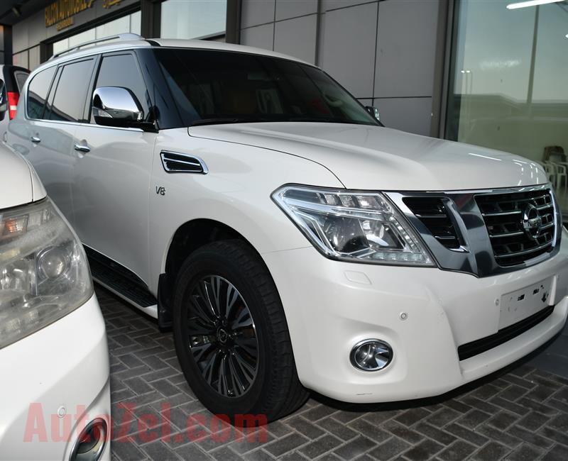 NISSAN PATROL TITAINUM MODEL 2017 - WHITE - 156,000 KM - V8 - GCC 