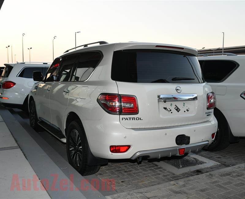 NISSAN PATROL TITAINUM MODEL 2017 - WHITE - 156,000 KM - V8 - GCC 