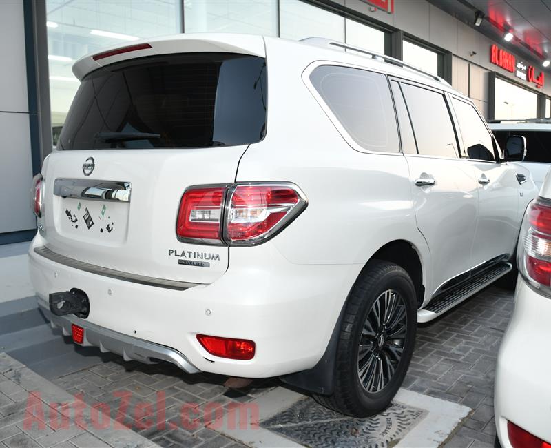 NISSAN PATROL TITAINUM MODEL 2017 - WHITE - 156,000 KM - V8 - GCC 