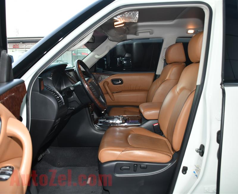 NISSAN PATROL TITAINUM MODEL 2017 - WHITE - 156,000 KM - V8 - GCC 