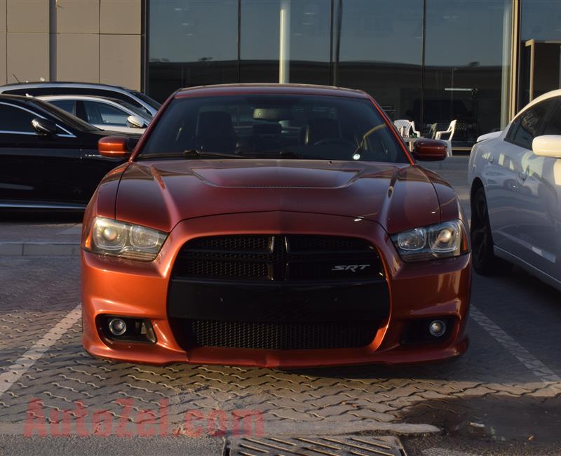 DODGE CHARGER SRT- 2013- ORANGE- 200 000 KM- GCC SPECS