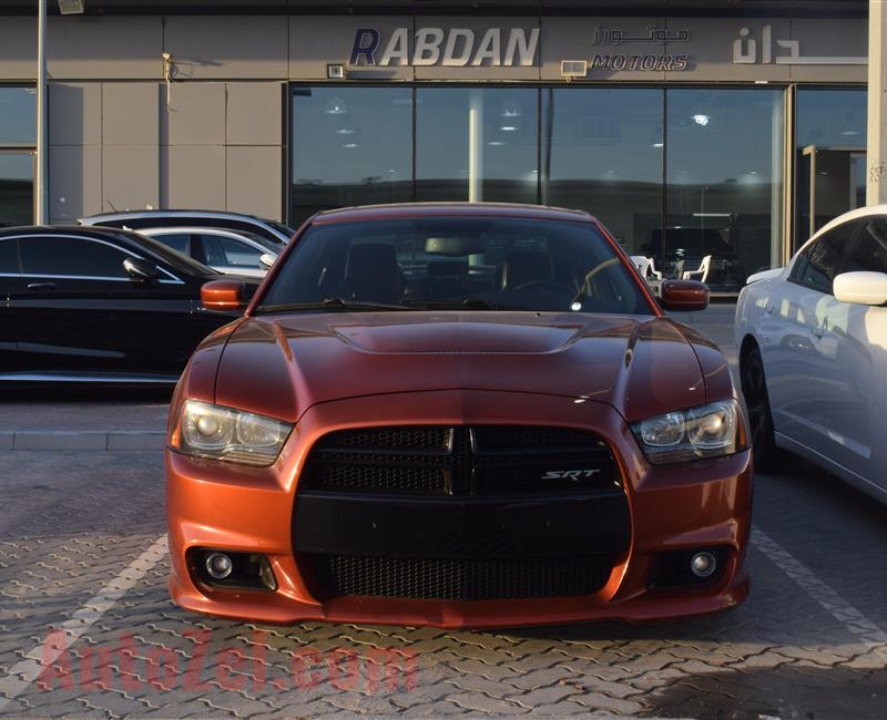 DODGE CHARGER SRT- 2013- ORANGE- 200 000 KM- GCC SPECS