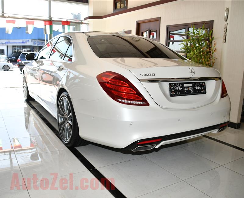 MERCEDES-BENZ S400- 2016- WHITE- 60 000 KM- GCC SPECS