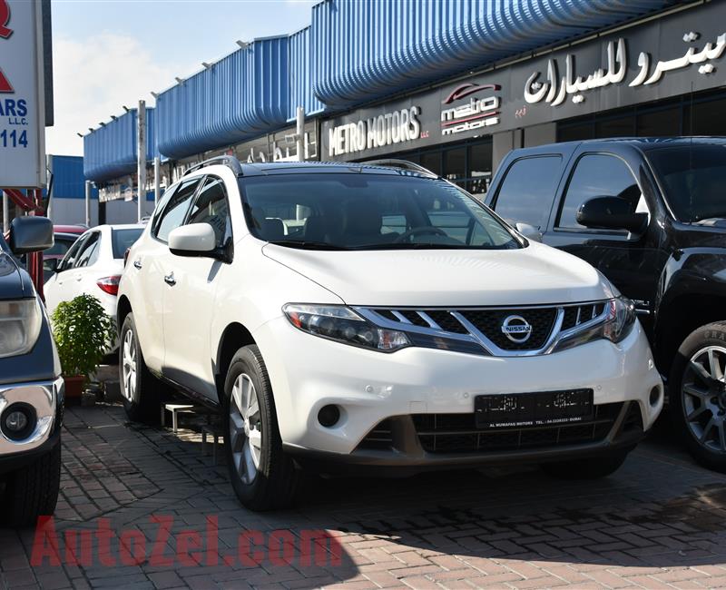 NISSAN MURANO SL- 2014- WHITE- 100 000 KM- GCC SPECS