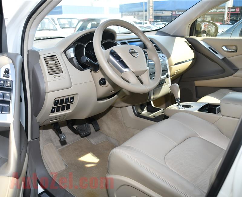 NISSAN MURANO SL- 2014- WHITE- 100 000 KM- GCC SPECS