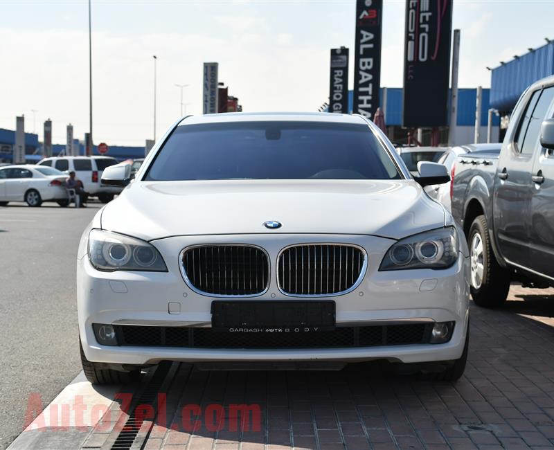 BMW 740i- 2011- WHITE- 187 000 KM- GCC SPECS