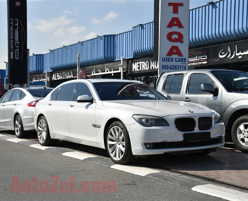 BMW 740i- 2011- WHITE- 187 000 KM- GCC SPECS