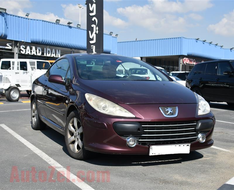 PEUGEOT 307 CC- 2007- MAROON- 150 000 KM- GCC SPECS