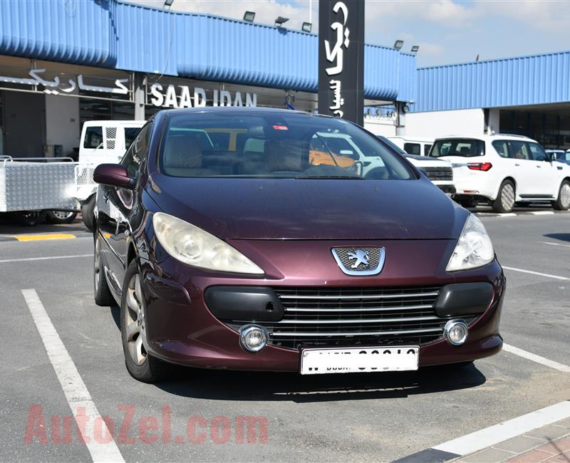 PEUGEOT 307 CC- 2007- MAROON- 150 000 KM- GCC SPECS 