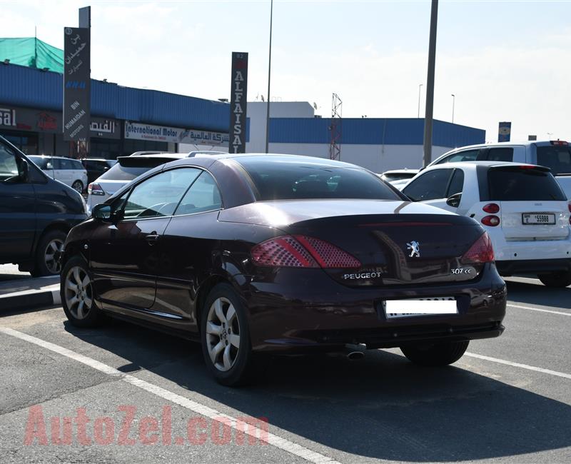 PEUGEOT 307 CC- 2007- MAROON- 150 000 KM- GCC SPECS