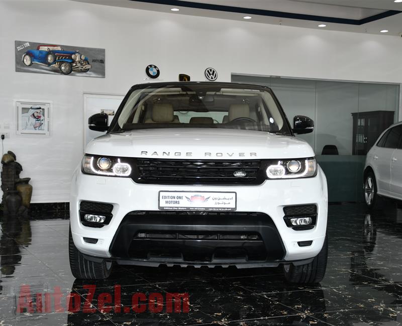 RANGE ROVER SPORT HSE MODEL 2015 - WHITE - 135,000 KM - V6 - GCC 