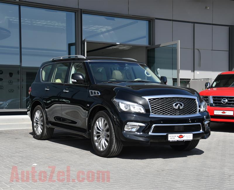 INFINITI QX80  MODEL 2015 - BLACK   -170000 KM - V8 -   GCC 