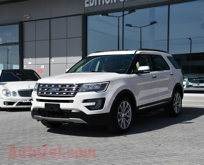 FORD EXPLORER LIMITED MODEL 2017 - WHITE - 30,000 KM - V6 - GCC 