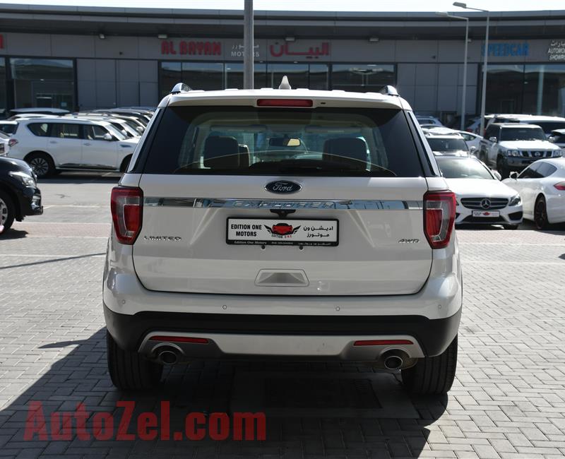 FORD EXPLORER LIMITED MODEL 2017 - WHITE - 30,000 KM - V6 - GCC 