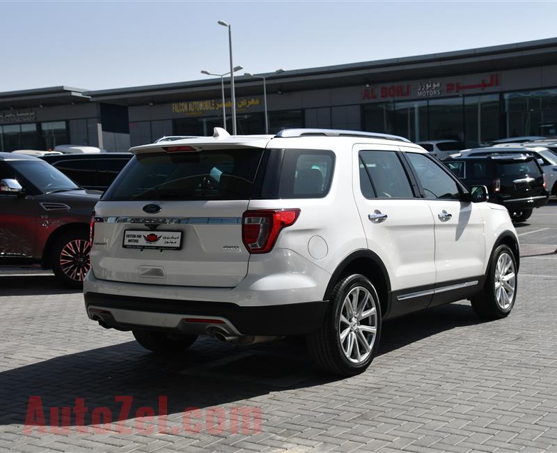 FORD EXPLORER LIMITED MODEL 2017 - WHITE - 30,000 KM - V6 - GCC 