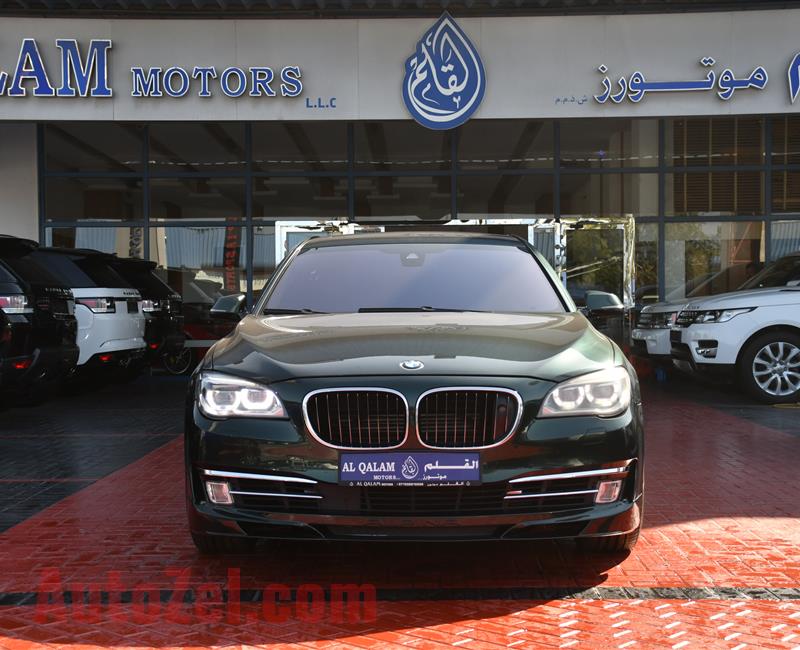 BMW 750Li- 2013- GREEN- 143 000 KM- GCC SPECS