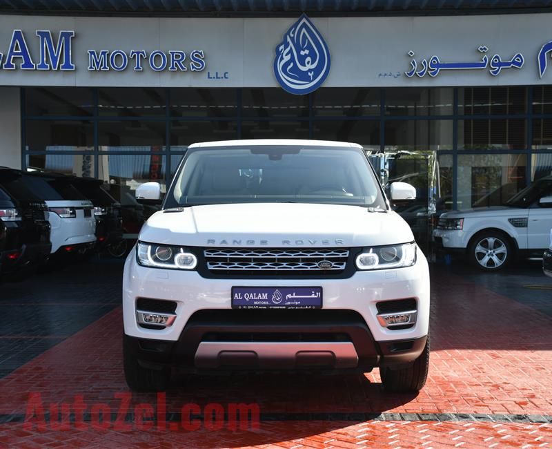 RANGE ROVER SPORT HSE- 2015- WHITE- 95 000 KM- GCC SPECS