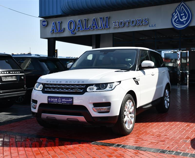 RANGE ROVER SPORT HSE- 2015- WHITE- 95 000 KM- GCC SPECS