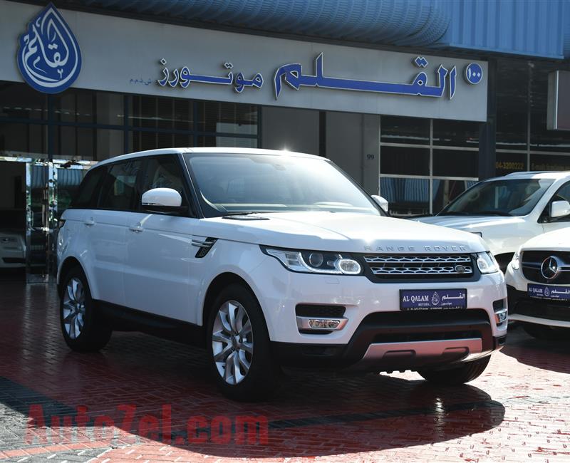 RANGE ROVER SPORT HSE- 2015- WHITE- 95 000 KM- GCC SPECS