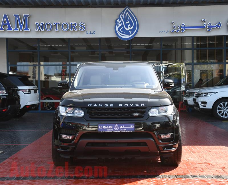 RANGE ROVER SPORT SUPERCHARGED- 2016- BLACK- 34 000 KM- GCC SPECS