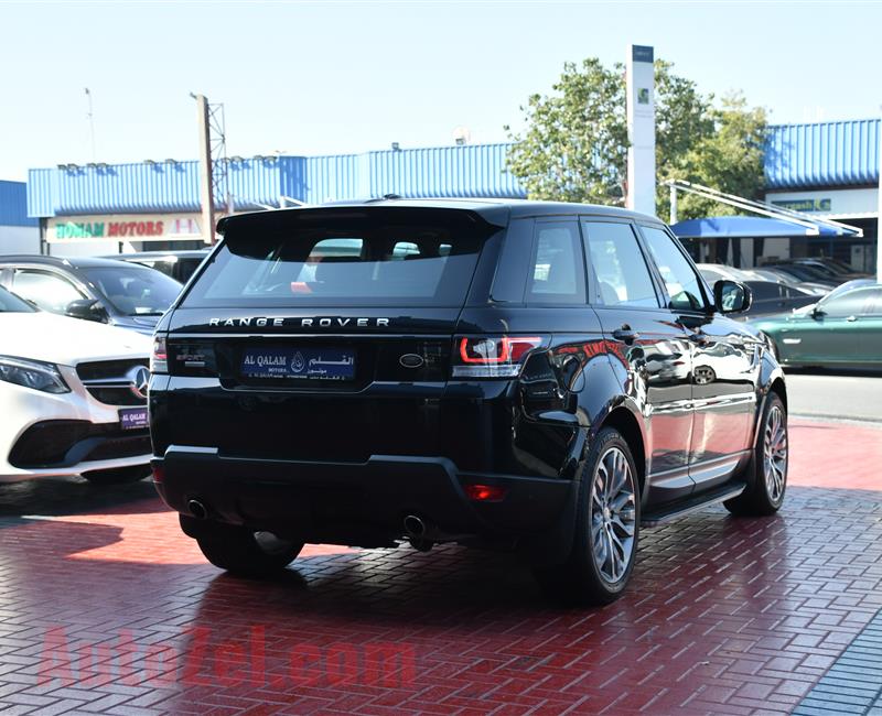 RANGE ROVER SPORT SUPERCHARGED- 2015- BLACK- 113 000 KM- GCC SPECS