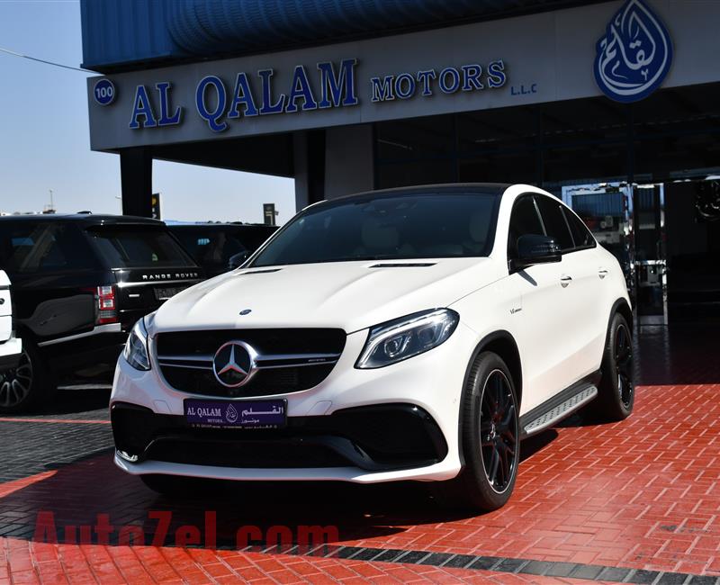 MERCEDES-BENZ GLE63- 2016- WHITE- 93 000 KM- GCC SPECS