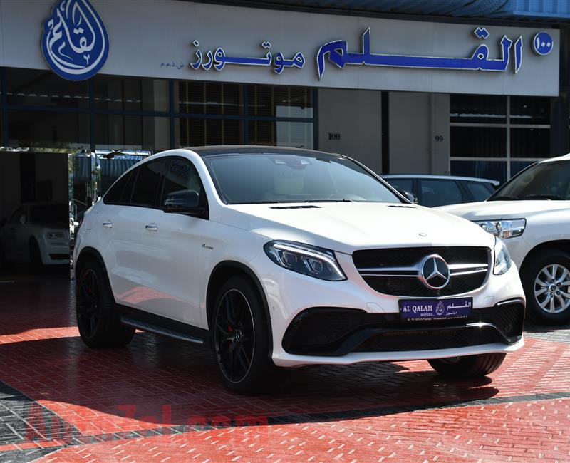 MERCEDES-BENZ GLE63- 2016- WHITE- 93 000 KM- GCC SPECS