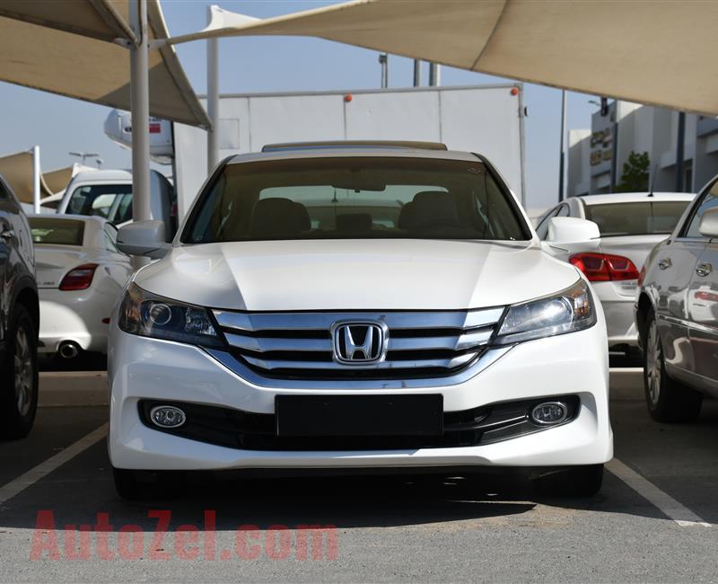 HONDA ACCORD- 2016- WHITE- 56 000 KM- GCC SPECS