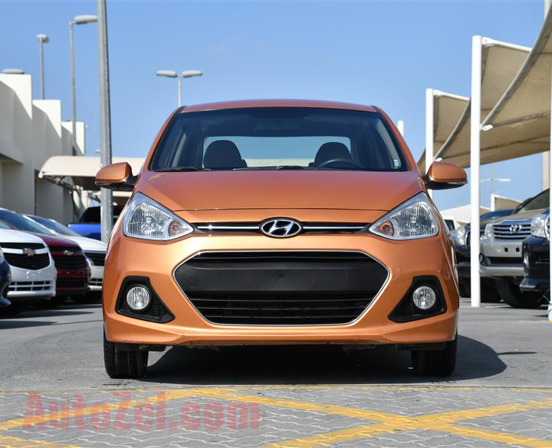 HYUNDAI i10- 2016- ORANGE- 68 000 KM- GCC SPECS