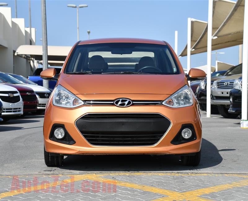 HYUNDAI i10- 2016- ORANGE- 68 000 KM- GCC SPECS