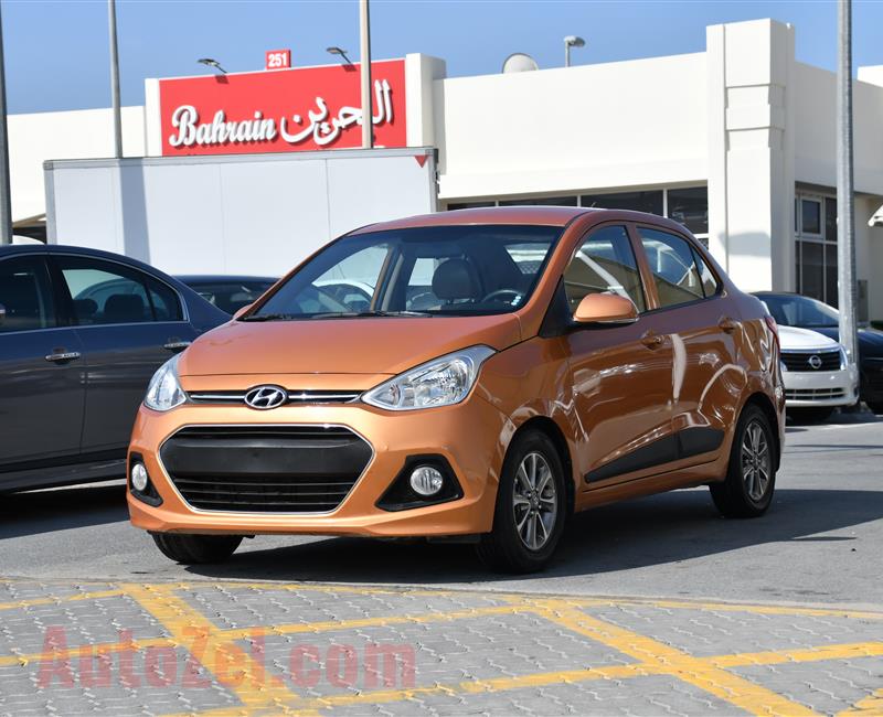 HYUNDAI i10- 2016- ORANGE- 68 000 KM- GCC SPECS