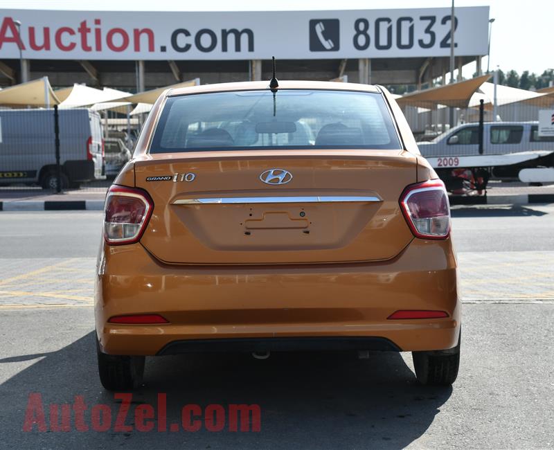 HYUNDAI i10- 2016- ORANGE- 68 000 KM- GCC SPECS