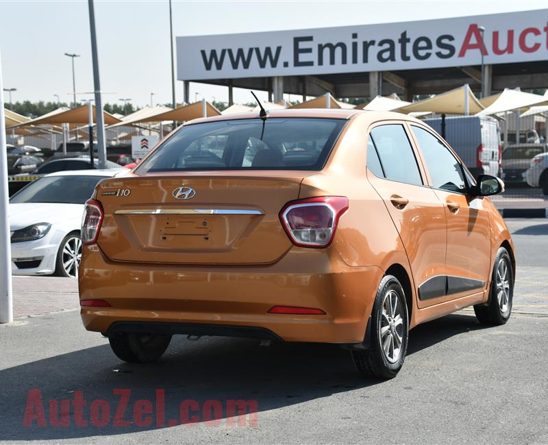 HYUNDAI i10- 2016- ORANGE- 68 000 KM- GCC SPECS