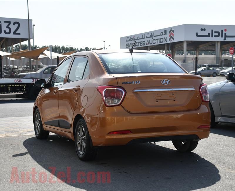 HYUNDAI i10- 2016- ORANGE- 68 000 KM- GCC SPECS