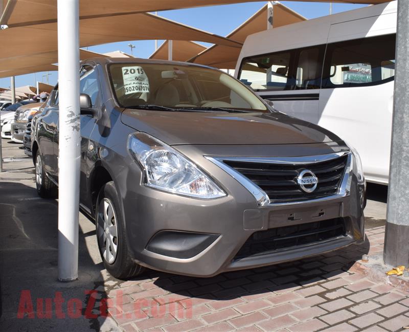 NISSAN SUNNY- 2015- BROWN- 90 000 KM- GCC SPECS